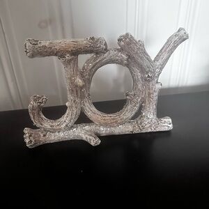 Joy faux wood resin sign Farmhouse Country Christmas